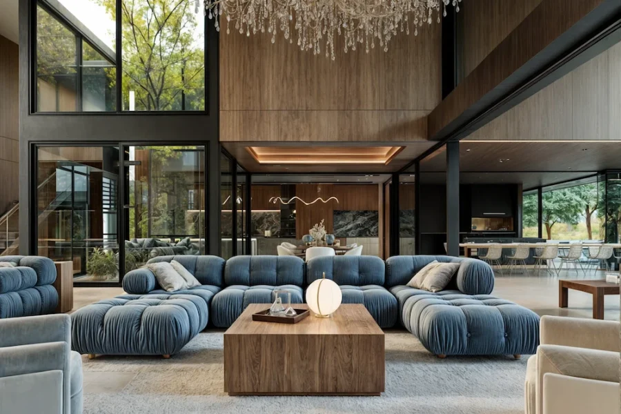 Render de living de lujo en Buenos Aires – diseño integral